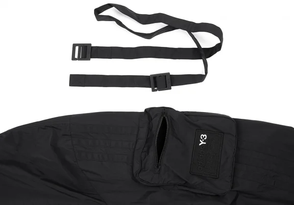 ワイスリーY-3 ナイロンポケットデザインビッグシルエットパーカー 黒2XL K-88354_005