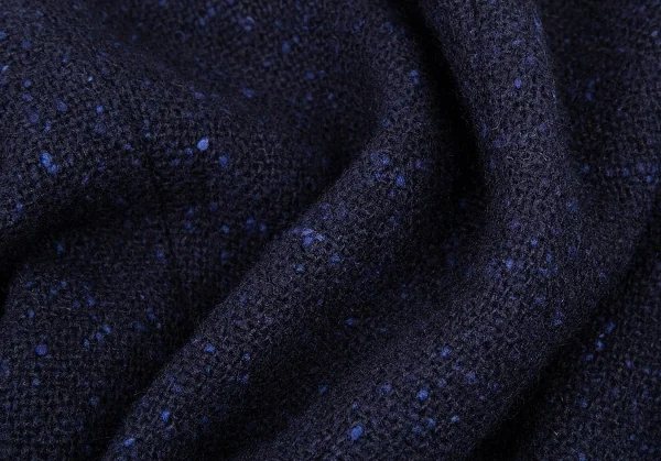 コムデギャルソン フランスCOMME des GARCONS FRANCE ネップツイードスリットデザインジャケット 紺S K-88370_015