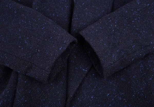 コムデギャルソン フランスCOMME des GARCONS FRANCE ネップツイードスリットデザインジャケット 紺S K-88370_007