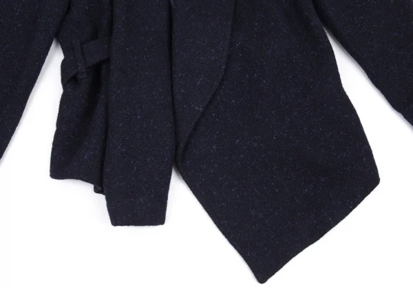 コムデギャルソン フランスCOMME des GARCONS FRANCE ネップツイードスリットデザインジャケット 紺S K-88370_009