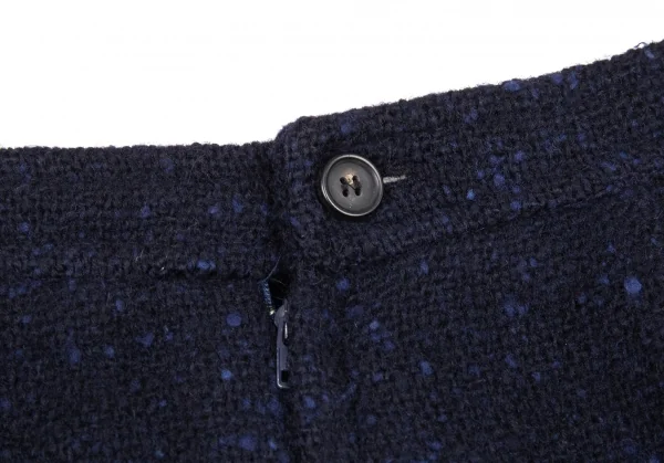 コムデギャルソン フランスCOMME des GARCONS FRANCE ネップツイードラップデザインスカート 紺S K-88371_012
