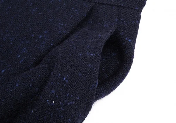 コムデギャルソン フランスCOMME des GARCONS FRANCE ネップツイードラップデザインスカート 紺S K-88371_004