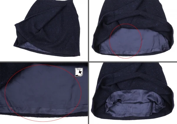 コムデギャルソン フランスCOMME des GARCONS FRANCE ネップツイードセットアップスーツ 紺S K-88372_015