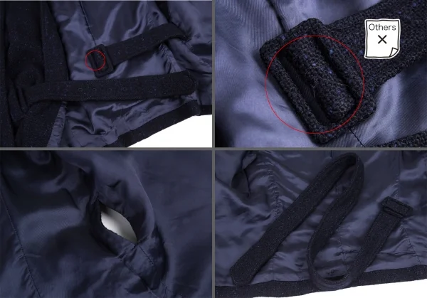 コムデギャルソン フランスCOMME des GARCONS FRANCE ネップツイードセットアップスーツ 紺S K-88372_008