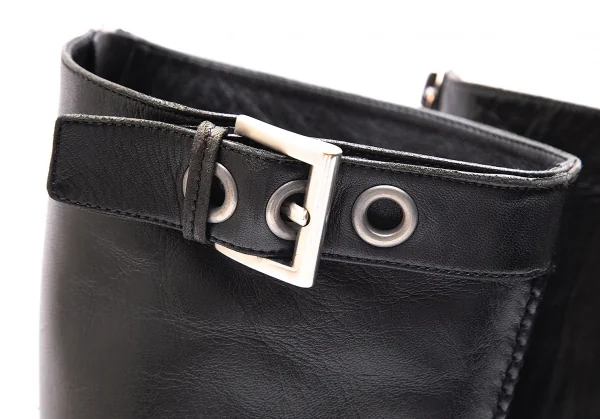 プラダPRADA ナッパレザーバックジップポインテッドトゥブーツ 黒37 1/2(24位) K-88390_017