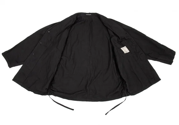 ヨウジヤマモト プールオムYohji Yamamoto POUR HOMME 製品染めコットンサイドシャーリングラグランジャケット 黒3 K-88417_010
