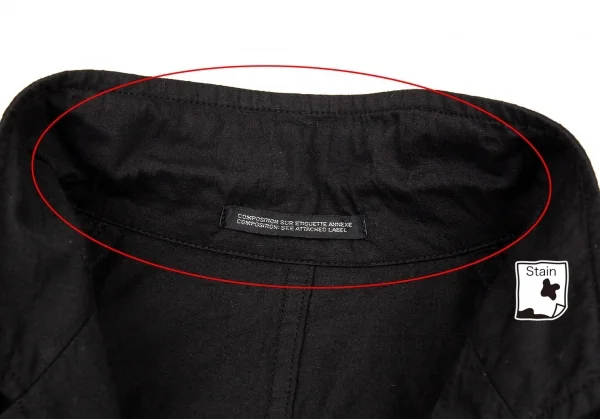ヨウジヤマモト プールオムYohji Yamamoto POUR HOMME 製品染めコットンサイドシャーリングラグランジャケット 黒3 K-88417_003