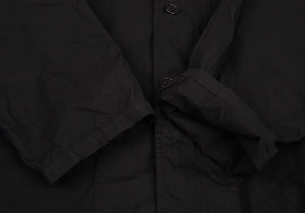 ヨウジヤマモト プールオムYohji Yamamoto POUR HOMME 製品染めコットンサイドシャーリングラグランジャケット 黒3 K-88417_006