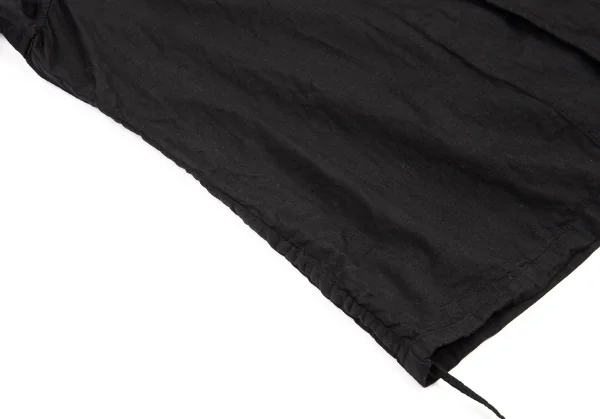 ヨウジヤマモト プールオムYohji Yamamoto POUR HOMME 製品染めコットンサイドシャーリングラグランジャケット 黒3 K-88417_009