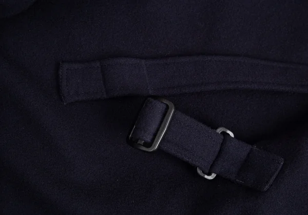 ヨウジヤマモト プールオムYohji Yamamoto POUR HOMME ウールモッサマントコート 紺3 K-88419_014