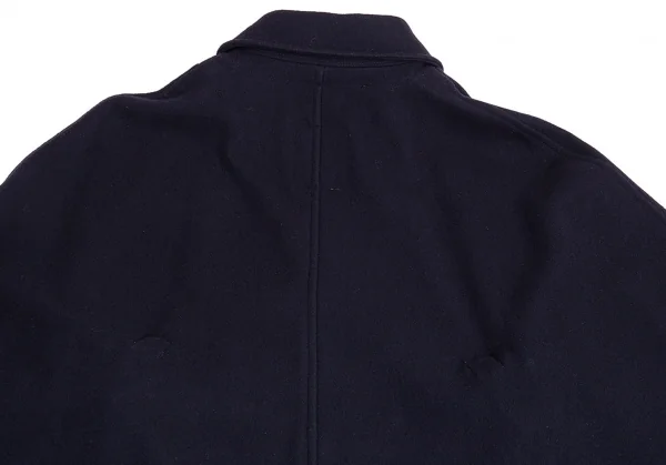 ヨウジヤマモト プールオムYohji Yamamoto POUR HOMME ウールモッサマントコート 紺3 K-88419_016