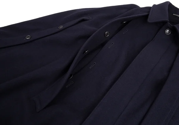 ヨウジヤマモト プールオムYohji Yamamoto POUR HOMME ウールモッサマントコート 紺3 K-88419_007