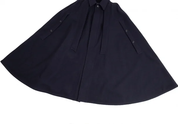 ヨウジヤマモト プールオムYohji Yamamoto POUR HOMME ウールモッサマントコート 紺3 K-88419_008