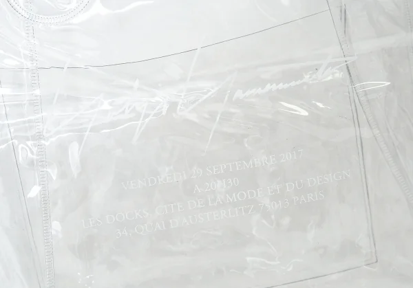 ヨウジヤマモトYohji Yamamoto ロゴプリントビニールトート クリア K-88499_008