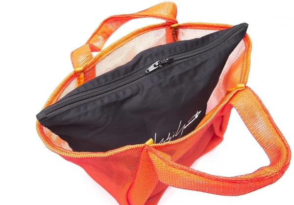 ヨウジヤマモト ファムYohji Yamamoto FEMME メッシュレイヤードバッグ 赤オレンジ K-88500_007