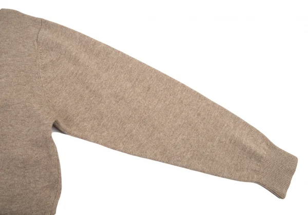 パパスPapas ワンポイントロゴ刺繍ニットカーディガン モカM K-88585_007