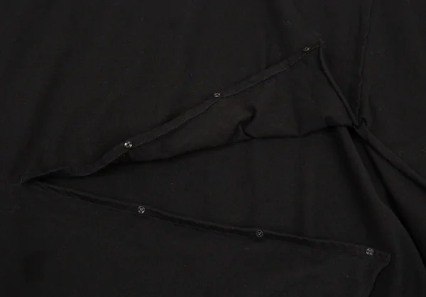 グラウンド ワイGround Y スナップスプリット大切込ビッグシルエットTシャツ 黒3 K-88601_011