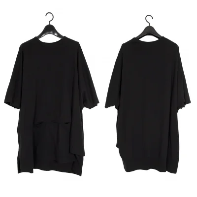 グラウンド ワイGround Y スナップスプリット大切込ビッグシルエットTシャツ