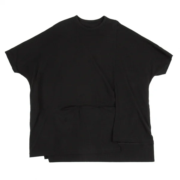 グラウンド ワイGround Y スナップスプリット大切込ビッグシルエットTシャツ 黒3 K-88601_002