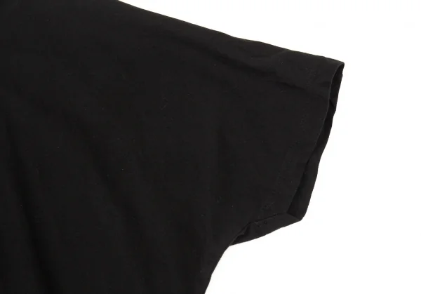 グラウンド ワイGround Y スナップスプリット大切込ビッグシルエットTシャツ 黒3 K-88601_004