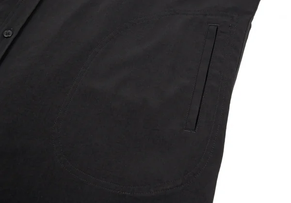 ヨウジヤマモト ファムYohji Yamamoto FEMME バックナップサックドッキングシャツコート 黒M位 K-88605_011