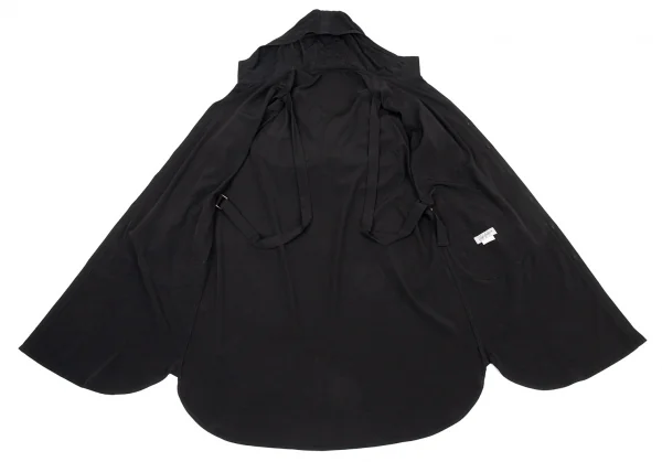 ヨウジヤマモト ファムYohji Yamamoto FEMME バックナップサックドッキングシャツコート 黒M位 K-88605_012