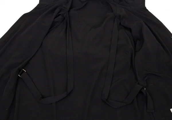 ヨウジヤマモト ファムYohji Yamamoto FEMME バックナップサックドッキングシャツコート 黒M位 K-88605_013