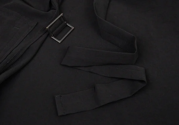 ヨウジヤマモト ファムYohji Yamamoto FEMME バックナップサックドッキングシャツコート 黒M位 K-88605_014