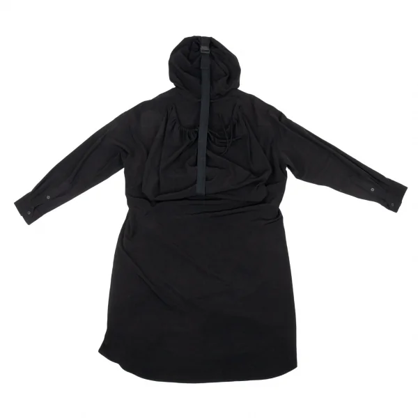 ヨウジヤマモト ファムYohji Yamamoto FEMME バックナップサックドッキングシャツコート 黒M位 K-88605_015