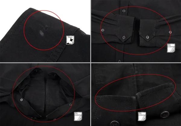 ヨウジヤマモト ファムYohji Yamamoto FEMME バックナップサックドッキングシャツコート 黒M位 K-88605_007