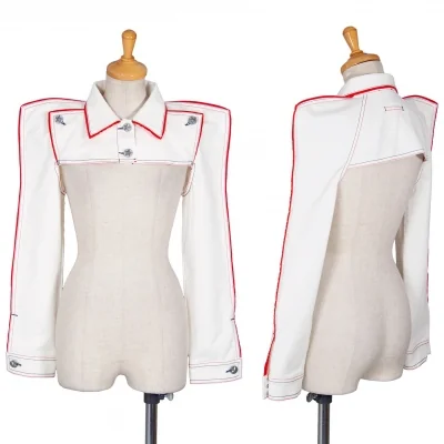 ジャンポールゴルチエJean Paul GAULTIER コットンツイルボレロジャケット 白