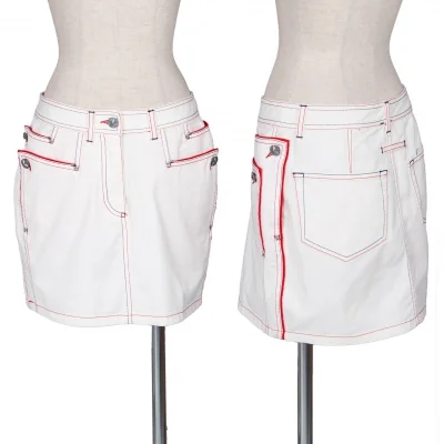 ジャンポールゴルチエJean Paul GAULTIER コットンツイルミニスカート 白