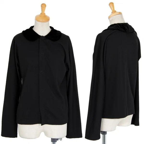 トリココムデギャルソンtricot COMME des GARCONS ベロア襟スナップ