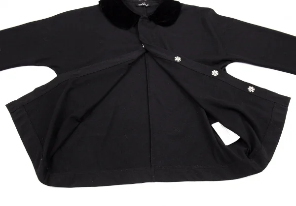 トリココムデギャルソンtricot COMME des GARCONS ベロア襟スナップ