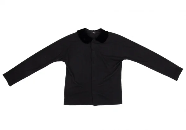 トリココムデギャルソンtricot COMME des GARCONS ベロア襟スナップ