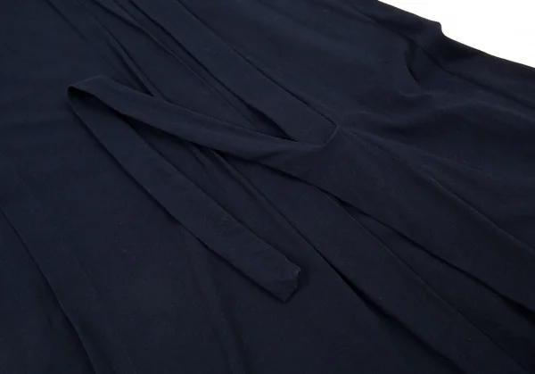 ラグネ キカス ヨウジヤマモトRAGNE KIKAS Yohji Yamamoto コットン天竺タックデザインワンピース 紺2 K-88676_010