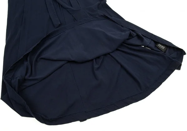 ラグネ キカス ヨウジヤマモトRAGNE KIKAS Yohji Yamamoto コットン天竺タックデザインワンピース 紺2 K-88676_012