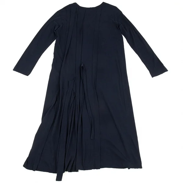 ラグネ キカス ヨウジヤマモトRAGNE KIKAS Yohji Yamamoto コットン天竺タックデザインワンピース 紺2 K-88676_013