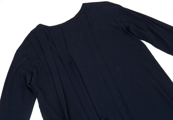 ラグネ キカス ヨウジヤマモトRAGNE KIKAS Yohji Yamamoto コットン天竺タックデザインワンピース 紺2 K-88676_014