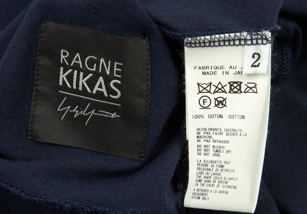 ラグネ キカス ヨウジヤマモトRAGNE KIKAS Yohji Yamamoto コットン天竺タックデザインワンピース 紺2 K-88676_018