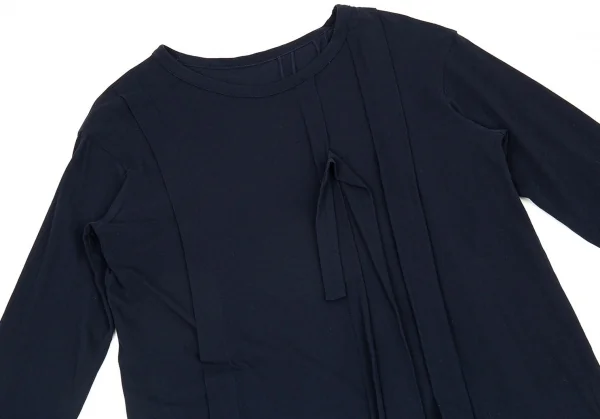 ラグネ キカス ヨウジヤマモトRAGNE KIKAS Yohji Yamamoto コットン天竺タックデザインワンピース 紺2 K-88676_003
