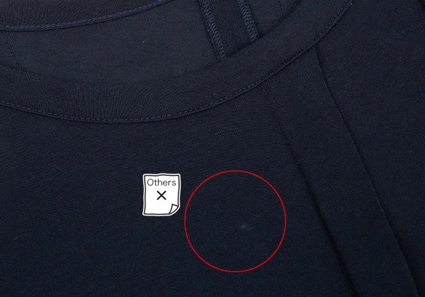ラグネ キカス ヨウジヤマモトRAGNE KIKAS Yohji Yamamoto コットン天竺タックデザインワンピース 紺2 K-88676_005