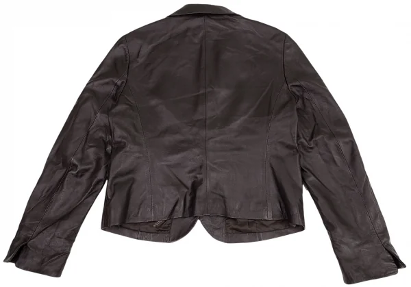 バルマンBALMAIN ラムレザージャケット こげ茶15 K-88691_012