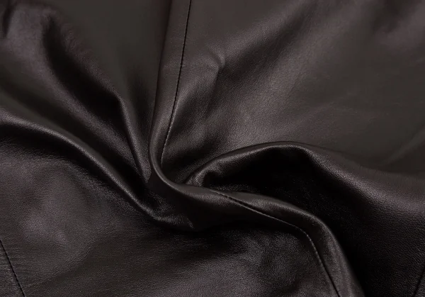 バルマンBALMAIN ラムレザージャケット こげ茶15 K-88691_013