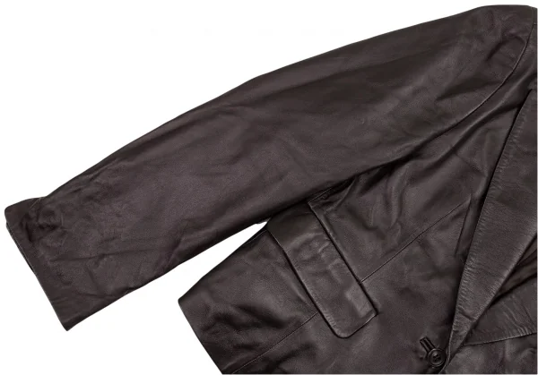 バルマンBALMAIN ラムレザージャケット こげ茶15 K-88691_005