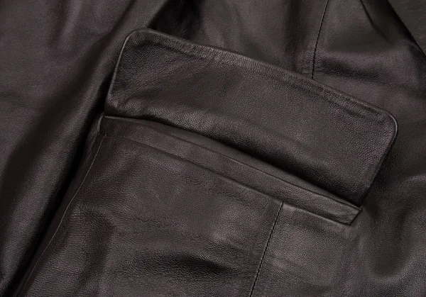 バルマンBALMAIN ラムレザージャケット こげ茶15 K-88691_009