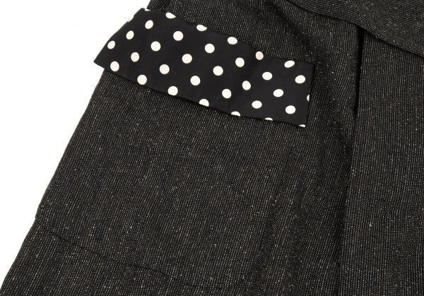 ヨウジヤマモト プールオムYohji Yamamoto POUR HOMME ドット切替デザインストライプフードロングコート 黒4 K-88740_011