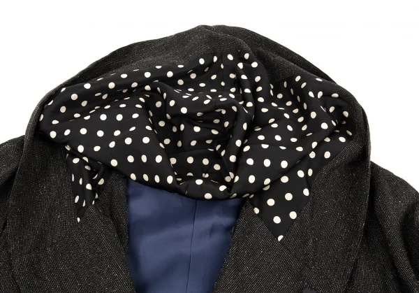 ヨウジヤマモト プールオムYohji Yamamoto POUR HOMME ドット切替デザインストライプフードロングコート 黒4 K-88740_004