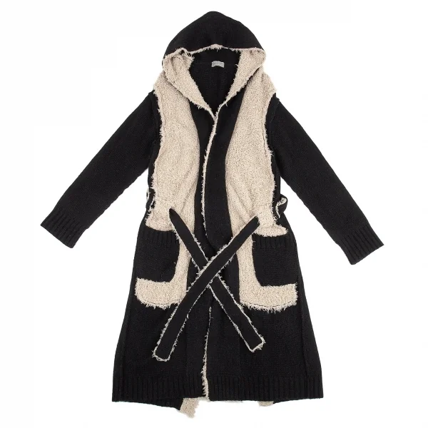 Yohji Yamamoto POUR HOMME Shaggy Switched Knit Coat K-88741_002