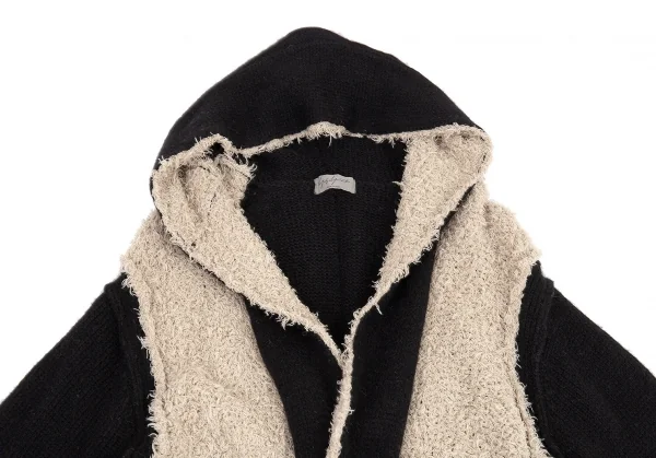 Yohji Yamamoto POUR HOMME Shaggy Switched Knit Coat K-88741_003